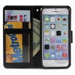 Wholesale iPhone 5C Slim Flip Design Wallet Case (Cartoon)